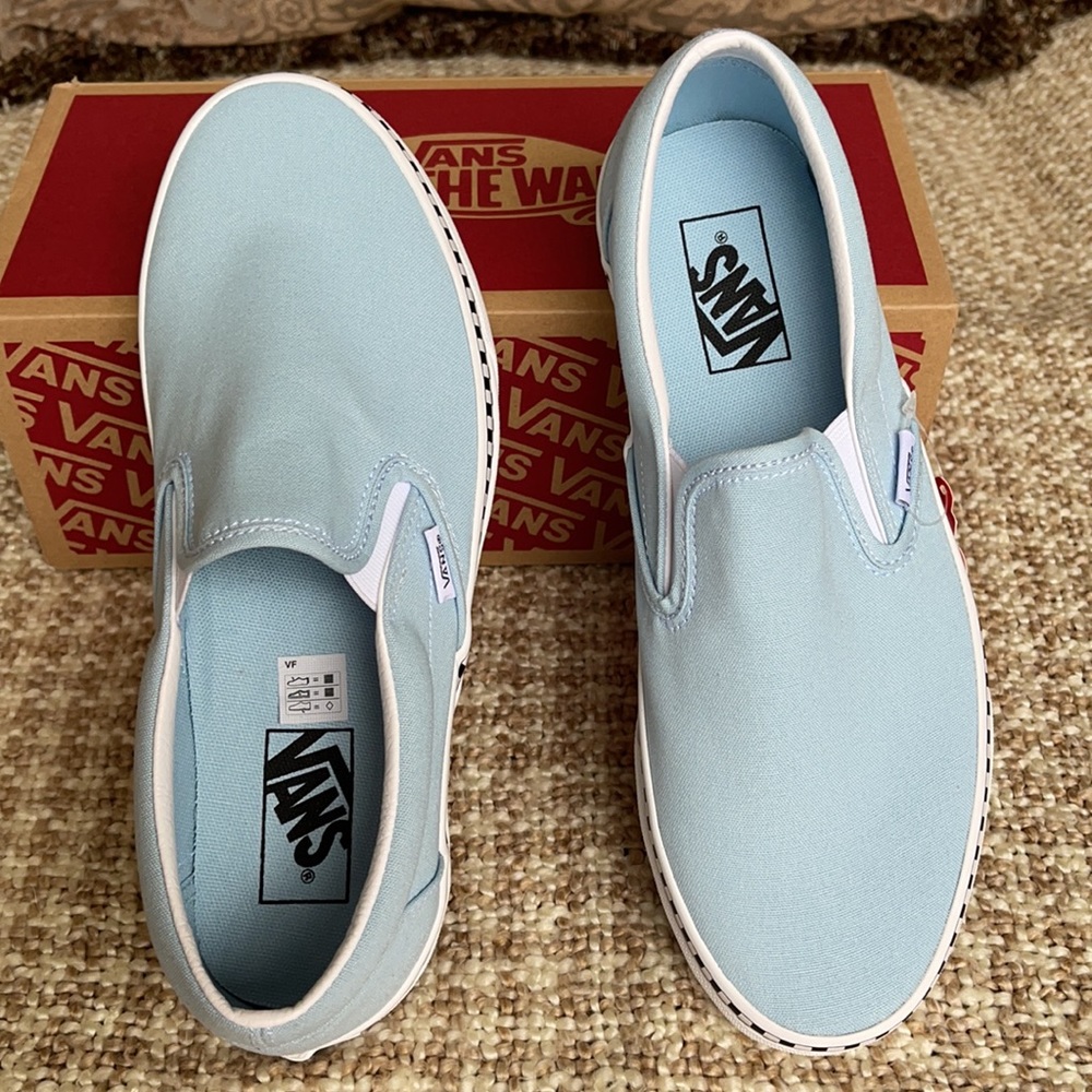 Vans Classic Slip On Check Foxing Men’s - Picture 11 of 16
